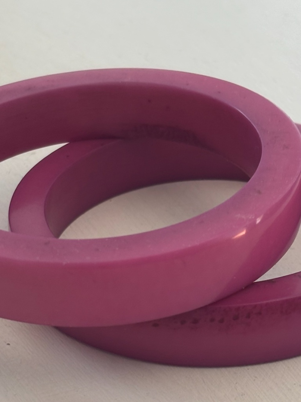 Pink Chunky Bangle Bracelet Set | Statement Jewelry | Set of 2